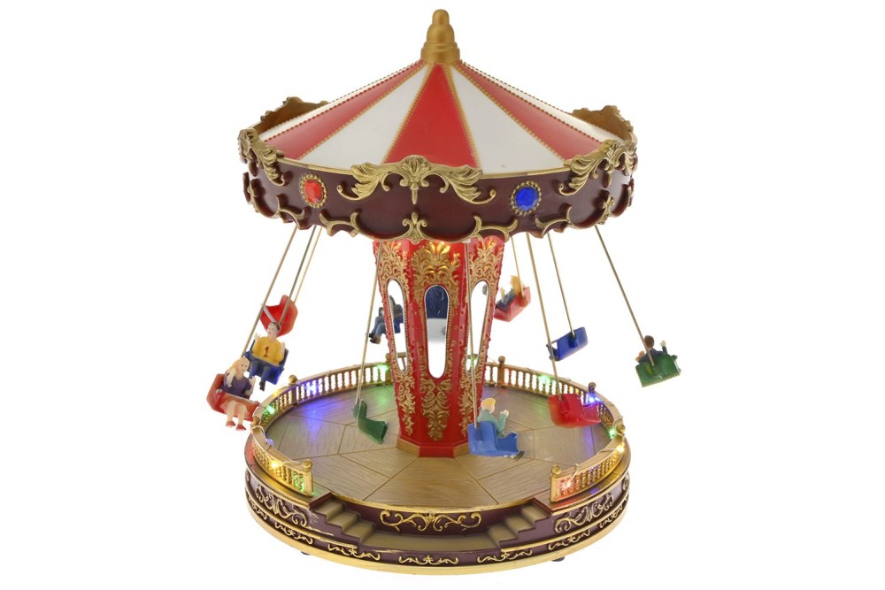 ΧΡΙΣΤΟΥΓΕΝΝΙΑΤΙΚΟ ΚΑΡΟΥΖΕΛ ΜΕ ΦΩΣ ΜΟΥΣΙΚΗ ΚΑΙ ΚΙΝΗΣΗ 21Χ21Χ27ΕΚ ΜΠΑΤΑΡΙΑΣ