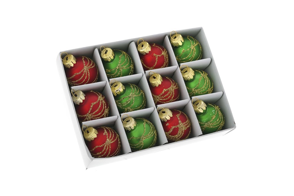 ΠΡΑΣΙΝΗ ΚΟΚΚΙΝΗ ΓΥΑΛΙΝΗ ΜΙΝΙ ΜΠΑΛΑ 3ΕΚ ΣΕΤ 12