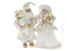 ΛΕΥΚΟ ΖΕΥΓΑΡΙ MR. AND MRS SANTA 65EK ΣΕΤ 2