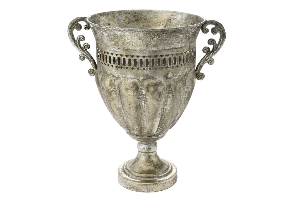 ΑΣΗΜΙ ΑΝΤΙΚΕ ΜΕΤΑΛΛΙΚΟΣ ΑΜΦΟΡΕΑΣ 29x22x32EK ΜΕ ΧΕΡΙ ΑΣΗΜΙ ΑΝΤΙΚΕ ΜΕΤΑΛΛΙΚΟΣ ΑΜΦΟΡΕΑΣ 29x22x32EK ΜΕ ΧΕΡΙ