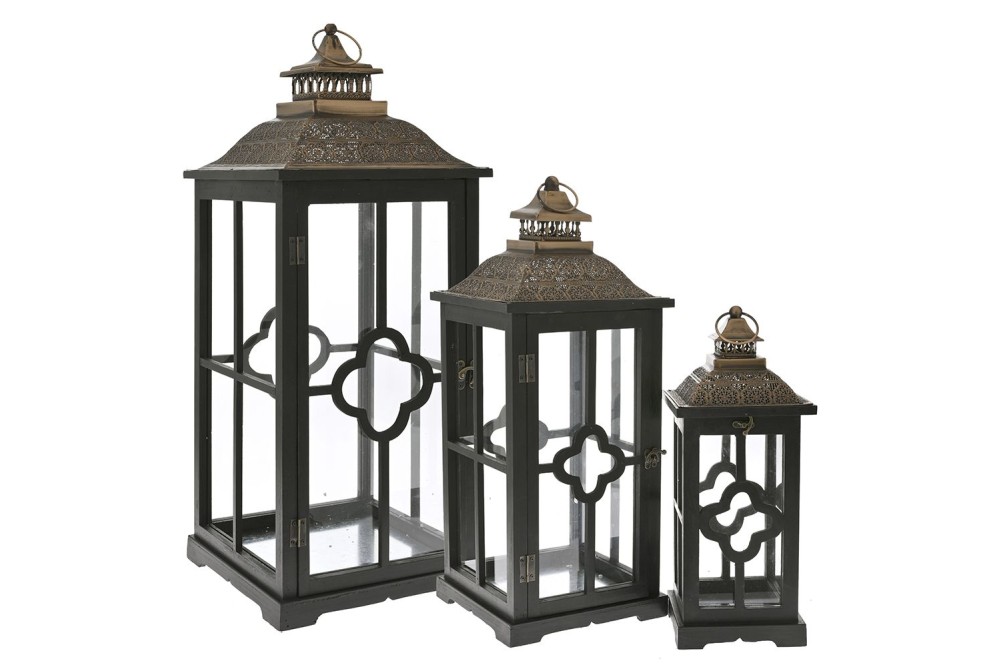 ΣΕΤ 3 ΜΑΥΡΟ ΞΥΛΙΝΟ ΦΑΝΑΡΙ 32Χ32Χ79 24Χ24Χ61 17Χ17Χ43ΕΚ ΣΕΤ 3 ΜΑΥΡΟ ΞΥΛΙΝΟ ΦΑΝΑΡΙ 32Χ32Χ79 24Χ24Χ61 17Χ17Χ43ΕΚ