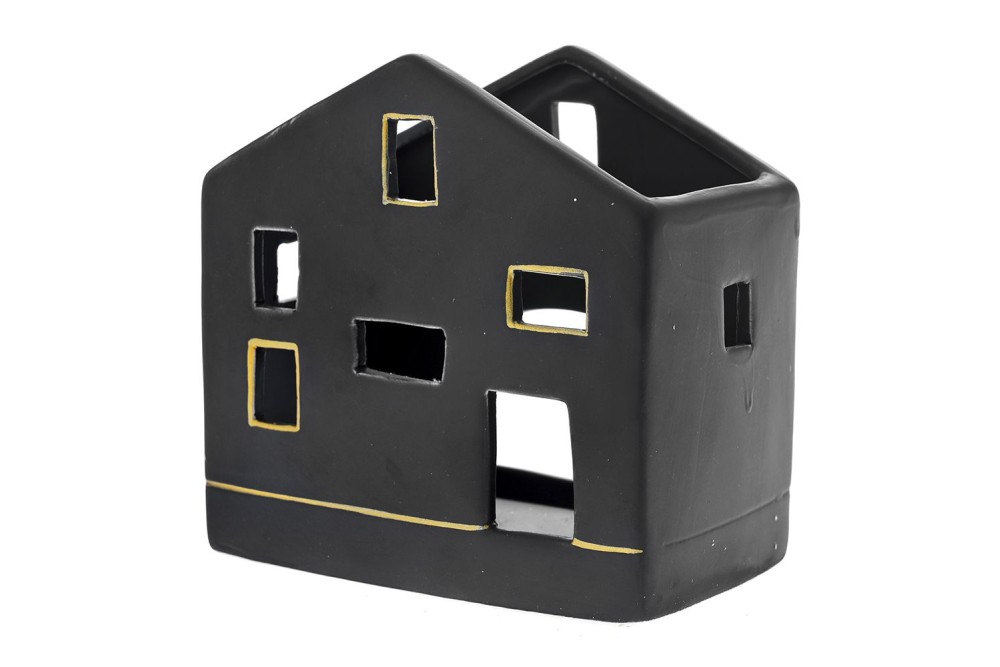 ΜΑΥΡΟ ΧΡΥΣΟ ΚΕΡΑΜΙΚΟ ΚΗΡΟΠΗΓΙΟ ΣΠΙΤΙ  10Χ6Χ10ΕΚ