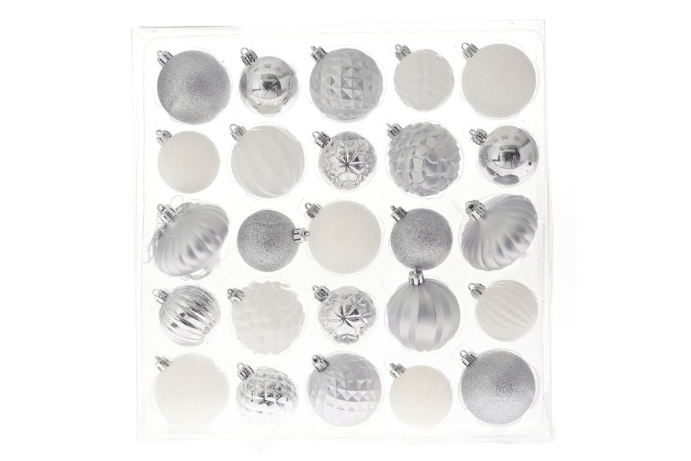 ΑΣΗΜΙ ΑΣΠΡΕΣ ΠΛΑΣΤΙΚΕΣ ΜΠΑΛΕΣ ΣΕΤ 25 ΣΕ ΚΟΥΤΙ 31Χ31Χ6ΕΚ