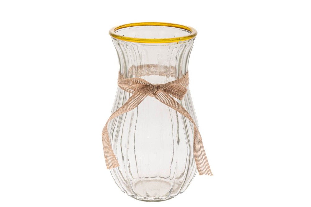 ΔΙΑΦΑΝΟ ΠΕΤΡΟΛ ΓΥΑΛΙΝΟ ΒΑΖΟ ΜΕ ΧΡΥΣΟ ΓΕΙΣΟ 13Χ23ΕΚ