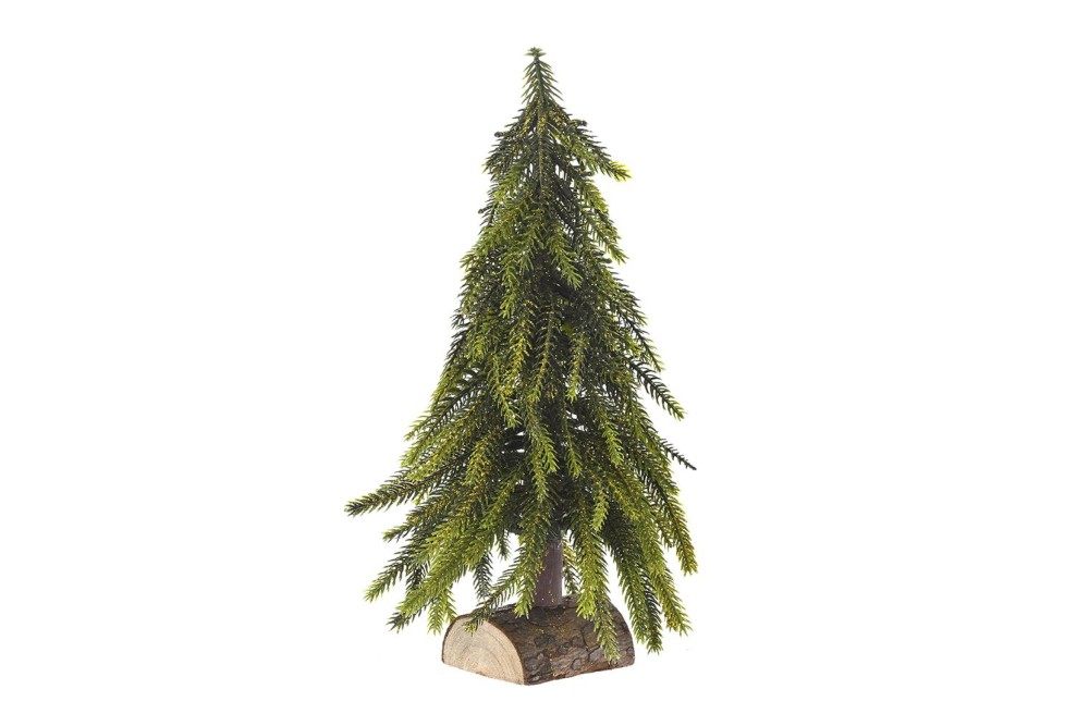 ΠΡΑΣΙΝΟ ΔΕΝΤΡΟ ΜΕ ΧΡΥΣΟ GLITTER ΣΕ ΞΥΛΙΝΗ ΒΑΣΗ 25ΕΚ