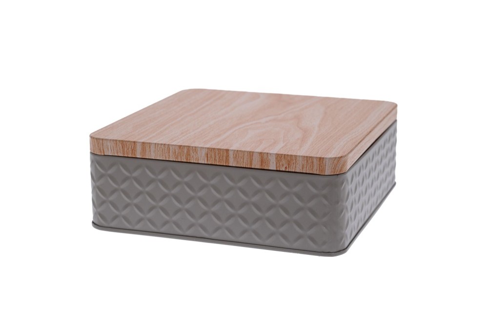 ΓΚΡΙ ΜΕΤΑΛΛΙΚΟ ΚΟΥΤΙ 17x17x6EK