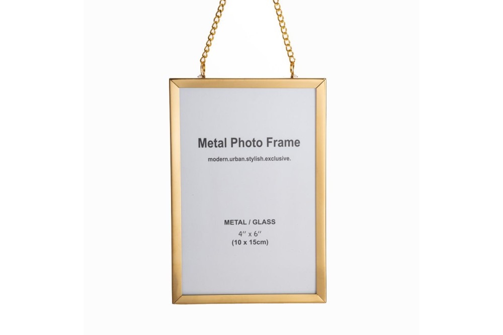 ΚΟΡΝΙΖΑ ΧΡΥΣΗ ΜΕΤΑΛΛΙΚΗ ΚΡΕΜΑΣΤΗ  ΜΕ ΑΛΥΣΙΔΑ 10X15EK