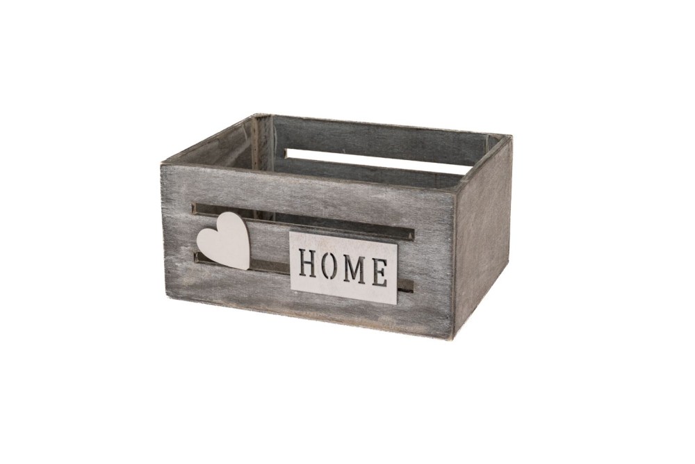 ΚΑΦΑΣΙ ΓΚΡΙ ΞΥΛΙΝΟ 25Χ19Χ12ΕΚ HOME