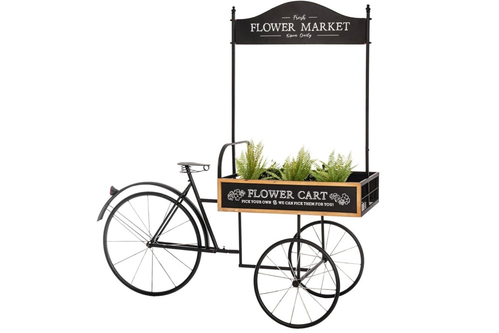 ΜΑΥΡΟ ΜΕΤΑΛΛΙΚΟ ΔΙΑΚΟΣΜΗΤΙΚΟ ΠΟΔΗΛΑΤΟ ΜΕ ΚΑΡΟΤΣΙ ΓΙΑ ΛΟΥΛΟΥΔΙΑ 165Χ68Χ168ΕΚ ΜΑΥΡΟ ΜΕΤΑΛΛΙΚΟ ΔΙΑΚΟΣΜΗΤΙΚΟ ΠΟΔΗΛΑΤΟ ΜΕ ΚΑΡΟΤΣΙ ΓΙΑ ΛΟΥΛΟΥΔΙΑ 165Χ68Χ168ΕΚ