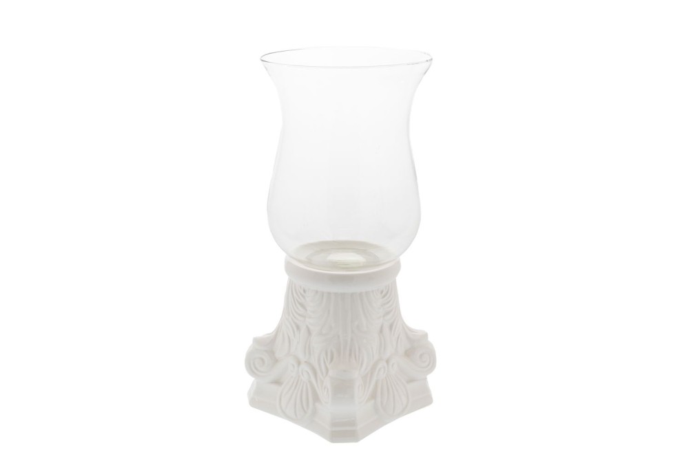 ΚΗΡΟΠΗΓΙΟ ΛΑΜΠΟΓΥΑΛΙ 26x26x58.5EK ΜΕ ΚΕΡΑΜΙΚΗ ΛΕΥΚΗ ΒΑΣΗ