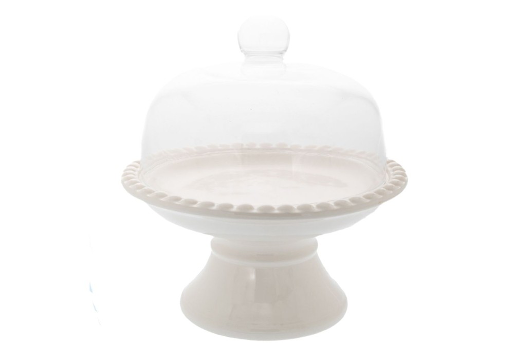 ΚΕΡΑΜΙΚΗ ΤΟΥΡΤΙΕΡΑ ΛΕΥΚΗ ΜΕ ΓΥΑΛΙΝΟ ΚΑΠΑΚΙ 30x30x31.5ΕΚ ΚΕΡΑΜΙΚΗ ΤΟΥΡΤΙΕΡΑ ΛΕΥΚΗ ΜΕ ΓΥΑΛΙΝΟ ΚΑΠΑΚΙ 30x30x31.5ΕΚ