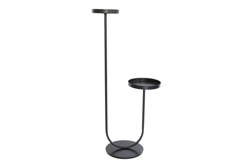 ΜΑΥΡΗ ΜΕΤΑΛΛΙΚΗ ΑΝΘΟΣΤΗΛΗ ΔΥΟ ΕΠΙΠΕΔΩΝ 46Χ28Χ102ΕΚ Φ23 Φ18