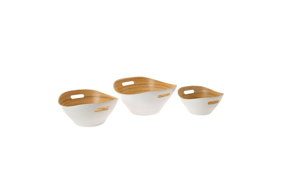 BAMBOO ΛΕΥΚΑ ΜΠΩΛ Σ 3 35x30x16EK 30x25x13EK 25x21x12EK