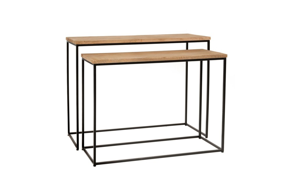 ΣΙΔΕΡΕΝΙΑ ΚΟΝΣΟΛΑ Σ 2 ΜΕ ΞΥΛΙΝΗ ΕΠΙΦΑΝΕΙΑ 110x36x83EK 100x33x73EK