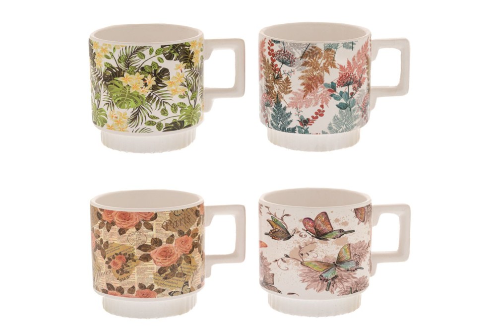 ΚΑΣΠΩ ΚΟΥΠΑ ΚΕΡΑΜΙΚΟ 15εκ Φ11 Χ11ΕΚ.ΥΨΟΣ ΣΕ 4 ΧΡΩΜΑΤΑ ΜΕ ΧΕΡΑΚΙ