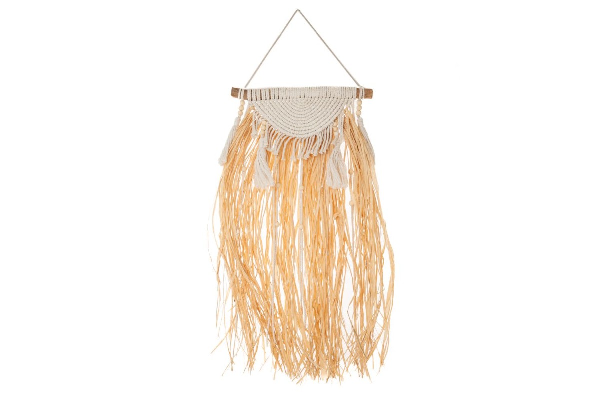 BOHO ΜΑΚΡΑΜΕ ΤΟΙΧΟΥ ΜΕ RAFFIA 30Χ60 80ΕΚ