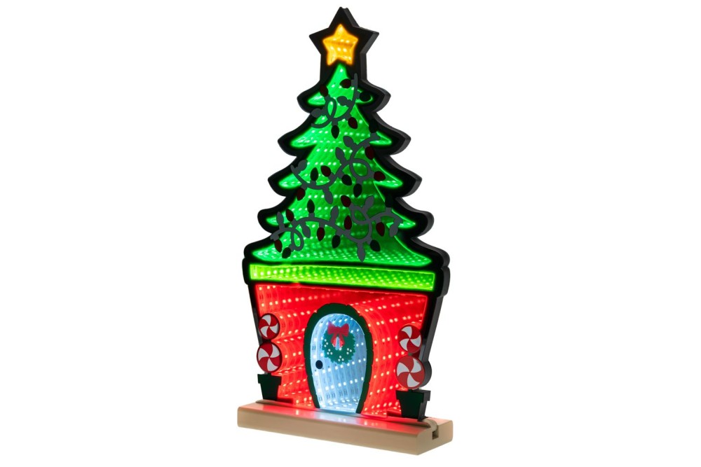 ΦΩΤΙΖΟΜΕΝΟ ΔΕΝΔΡΟ ΣΠΙΤΑΚΙ 35Χ60ΕΚ ΣΕ ΞΥΛΙΝΗ ΒΑΣΗ