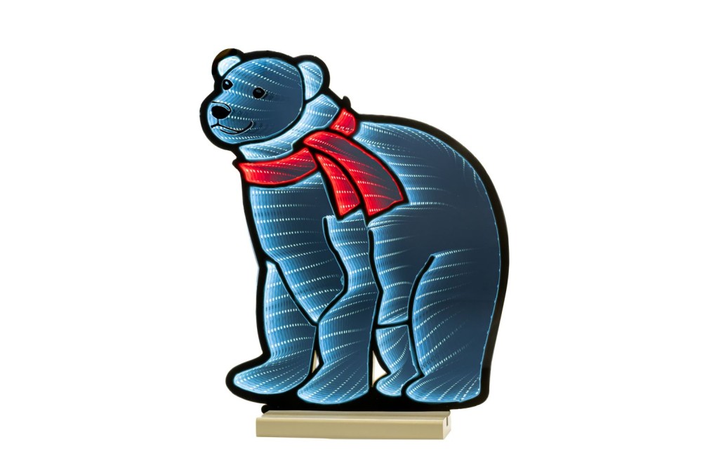 ΦΩΤΙΖΟΜΕΝΗ ΑΡΚΟΥΔΑ 42Χ60ΕΚ ΣΕ ΞΥΛΙΝΗ ΒΑΣΗ