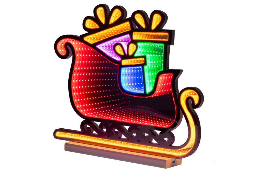 ΦΩΤΙΖΟΜΕΝΟ ΕΛΚΥΘΡΟ ΜΕ ΔΩΡΑ 43Χ36ΕΚ  ΣΕ ΞΥΛΙΝΗ ΒΑΣΗ