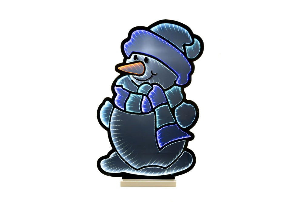 ΦΩΤΙΖΟΜΕΝΟΣ ΜΠΛΕ ΧΙΟΝΑΝΘΡΩΠΟΣ 38Χ60ΕΚ ΣΕ ΞΥΛΙΝΗ ΒΑΣΗ