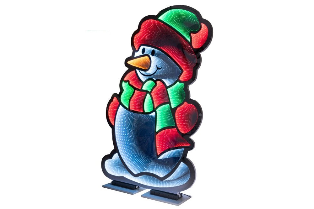 ΦΩΤΙΖΟΜΕΝΟΣ ΧΙΟΝΑΝΘΡΩΠΟΣ 120Χ180ΕΚ ΣΕ ΞΥΛΙΝΗ ΒΑΣΗ