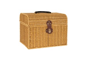 ΚΑΛΑΘΙ ΠΙΚ ΝΙΚ ΚΡΕΜ RATTAN 36x26x21/38cm. ΠΛΑΣΤΙΚΟ