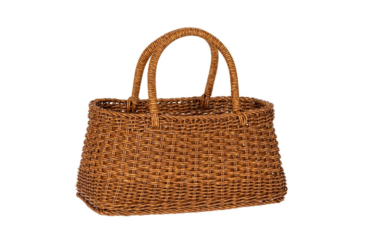 ΚΑΛΑΘΙ ΜΕ ΧΕΡΟΥΛΙΑ ΚΑΦΕ RATTAN ΠΛΑΣΤΙΚΟ 30x15,5x15/35cm.