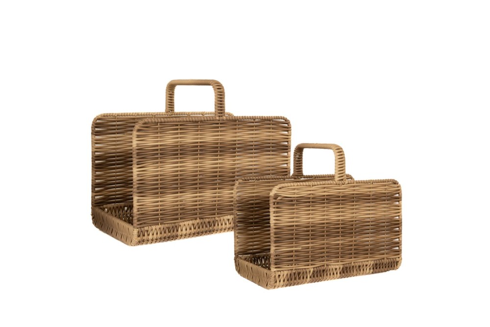 ΣΕΤ 2 ΚΑΛΑΘΙ ΑΠΟ ΠΛΑΣΤΙΚΟ ΡΑΤΑΝ ΜΕ ΧΕΡΟΥΛΙ  52Χ35Χ34  45Χ28Χ29ΕΚ