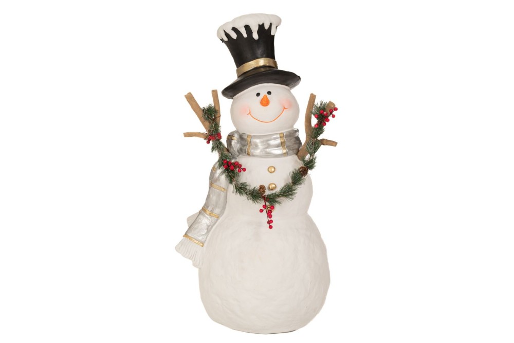 ΛΕΥΚΟΣ ΚΕΡΑΜΙΚΟΣ ΧΙΟΝΑΘΡΩΠΟΣ 50Χ36Χ97 ΕΚ