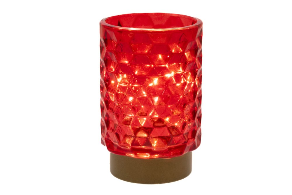 ΚΟΚΚΙΝΗ LED ΓΥΑΛΑ ΜΕ 10 ΣΥΡΜΑ 9Χ13ΕΚ