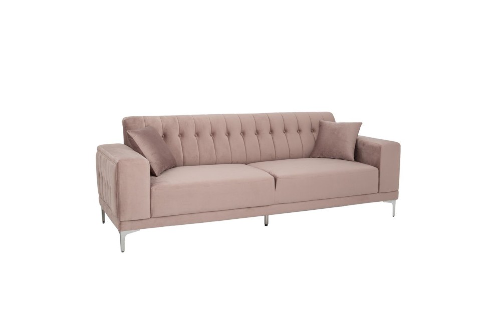 ΣΑΠΙΟ ΜΗΛΟ ΒΕΛΟΥΔΙΝΟΣ 3ΘΕΣΙΟΣ ΚΑΝΑΠΕΣ ΜΕ ΑΣΗΜΙ ΜΕΤΑΛΛΙΚΑ ΠΟΔΙΑ 236Χ86Χ85ΕΚ LEGS KD