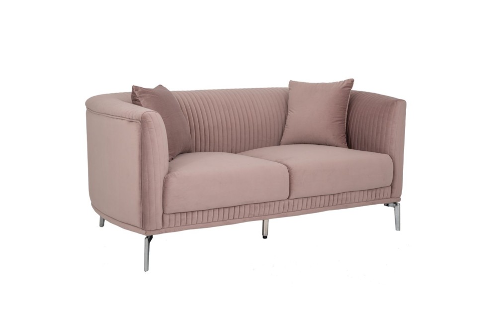 ΣΑΠΙΟ ΜΗΛΟ ΒΕΛΟΥΔΙΝΟΣ 2ΘΕΣΙΟΣ ΚΑΝΑΠΕΣ ΜΕ ΑΣΗΜΙ ΜΕΤΑΛΛΙΚΑ ΠΟΔΙΑ 170Χ96Χ73ΕΚ LEGS KD