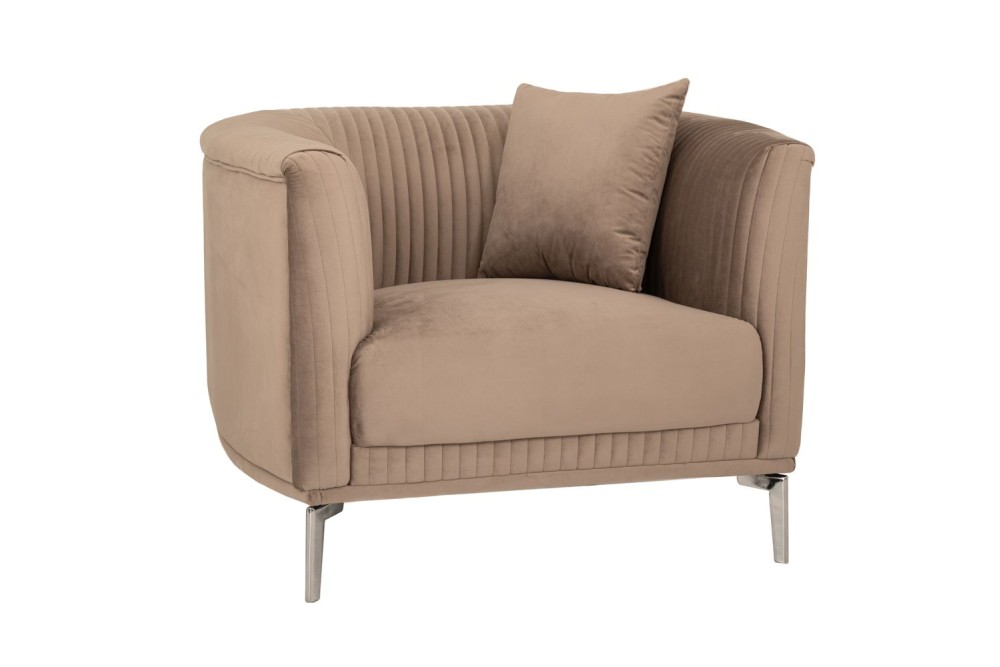 ΚΑΦΕ ΒΕΛΟΥΔΙΝΗ ΠΟΛΥΘΡΟΝΑ ΜΕ ΑΣΗΜΙ ΜΕΤΑΛΛΙΚΑ ΠΟΔΙΑ 105Χ91Χ75ΕΚ LEGS KD