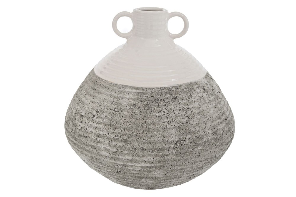 ΛΕΥΚΟ STONE ΚΕΡΑΜΙΚΟ ΒΑΖΟ 25Χ25Χ24ΕΚ ΛΕΥΚΟ STONE ΚΕΡΑΜΙΚΟ ΒΑΖΟ 25Χ25Χ24ΕΚ