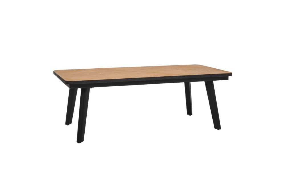 ΞΥΛΙΝΟ ΤΡΑΠΕΖΙ ΣΑΛΟΝΙΟΥ ΜΕ ΜΑΥΡΑ ΜΕΤΑΛΛΙΚΑ ΠΟΔΙΑ 120Χ60Χ43ΕΚ ΜΑΣΙΦ ΞΥΛΟ