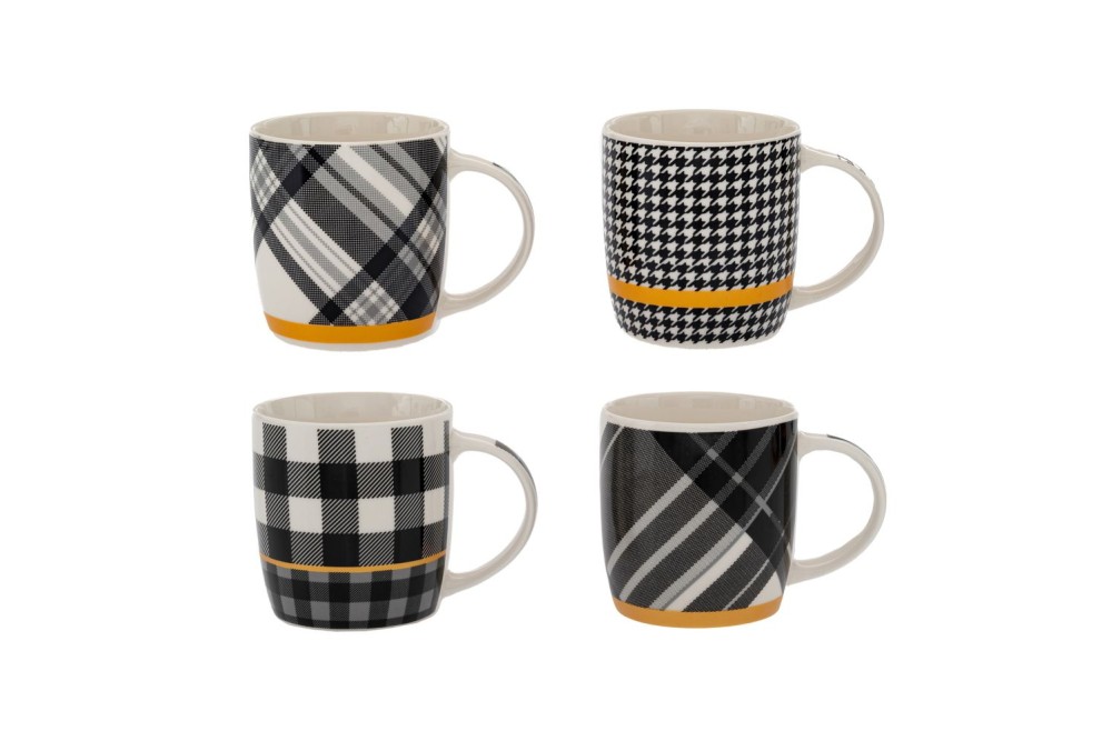 ΑΣΠΡΟΜΑΥΡΗ ΚΕΡΑΜΙΚΗ ΚΟΥΠΑ ΜΕ ΚΙΤΡΙΝΗ ΛΕΠΤΟΜΕΡΕΙΑ 8,5Χ9ΕΚ 4 ΣΧΕΔΙΑ