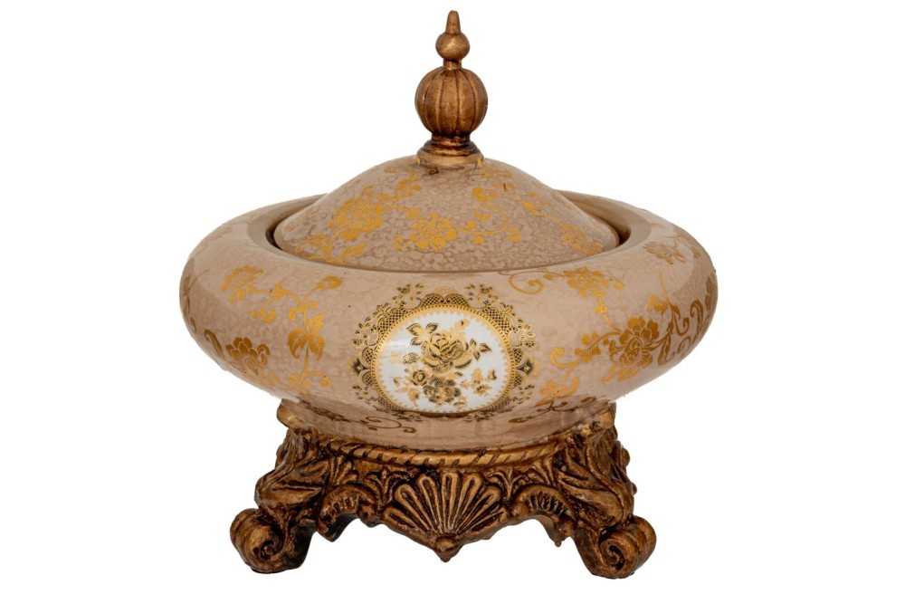 ΔΙΑΚΟΣΜΗΤΙΚΗ ΠΟΛΥΡΕΖΙΝ ΣΟΚΟΛΑΤΙΕΡΑ ΜΕ ΚΑΠΑΚΙ 18Χ19ΕΚ