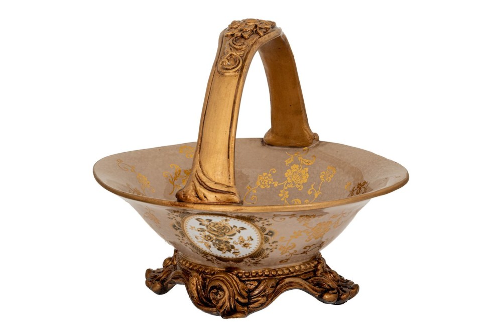 ΔΙΑΚΟΣΜΗΤΙΚΗ ΠΟΛΥΡΕΖΙΝ ΠΙΑΤΕΛΑ ΜΕ ΧΡΥΣΟ ΧΕΡΟΥΛΙ 25Χ22Χ22ΕΚ