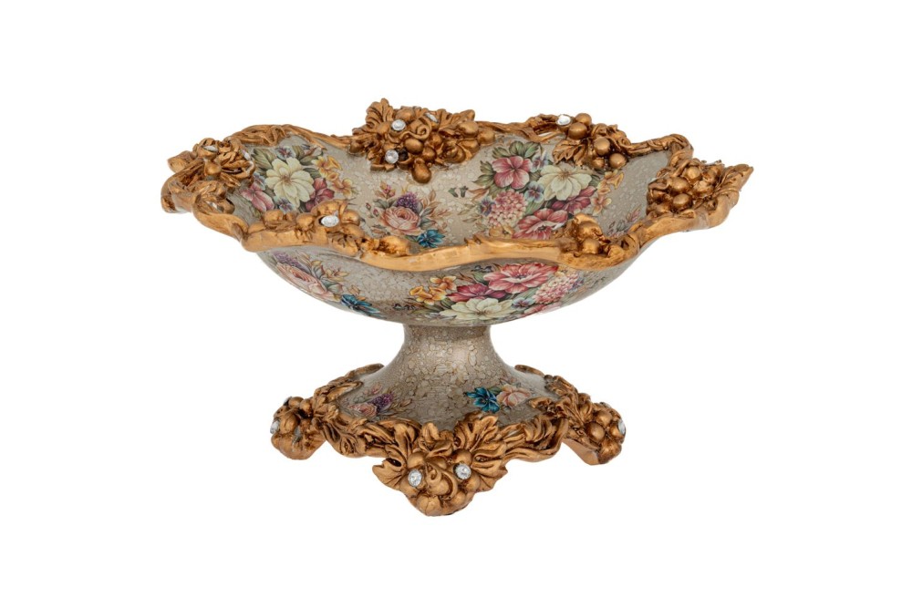 ΔΙΑΚΟΣΜΗΤΙΚΗ ΦΛΟΡΑΛ ΠΟΛΥΡΕΖΙΝ ΠΙΑΤΕΛΑ ΜΕ ΠΟΔΙ ΚΑΙ ΧΡΥΣΕΣ ΛΕΠΤΟΜΕΡΕΙΕΣ 30Χ30Χ18ΕΚ ΔΙΑΚΟΣΜΗΤΙΚΗ ΦΛΟΡΑΛ ΠΟΛΥΡΕΖΙΝ ΠΙΑΤΕΛΑ ΜΕ ΠΟΔΙ ΚΑΙ ΧΡΥΣΕΣ ΛΕΠΤΟΜΕΡΕΙΕΣ 30Χ30Χ18ΕΚ