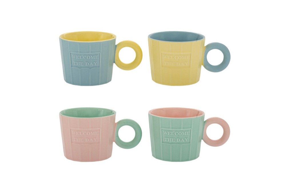 ΚΕΡΑΜΙΚΗ ΚΟΥΠΑ ΣΕ ΠΑΣΤΕΛ ΑΠΟΧΡΩΣΕΙΣ Φ10Χ8ΕΚ 4 ΣΧΕΔΙΑ