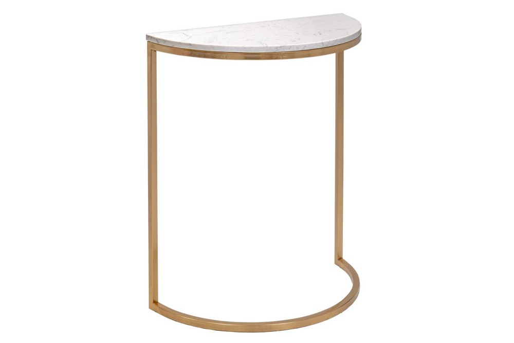 ΧΡΥΣΗ ΜΕΤΑΛΛΙΚΗ ΗΜΙΚΥΚΛΙΑ ΚΟΝΣΟΛΑ ΜΕ ΛΕΥΚΗ ΕΠΙΦΑΝΕΙΑ 50Χ25Χ60ΕΚ