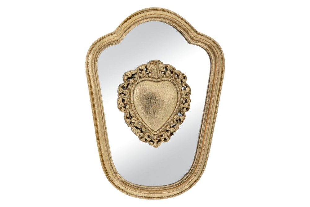 ΧΡΥΣΟΣ ΠΟΛΥΡΕΖΙΝ ΚΑΘΡΕΦΤΗΣ ΤΟΙΧΟΥ ΜΕ ΣΧΕΔΙΟ ΚΑΡΔΙΑ 19Χ2Χ26ΕΚ