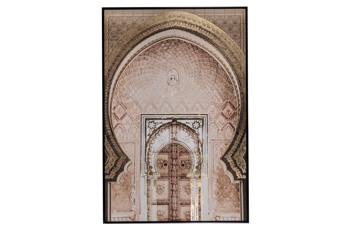 THE ORIENTAL GATE ΕΛΑΙΟΓΡΑΦΙΑ 80Χ120ΕΚ ME ΜΑΥΡΗ ΚΟΡΝΙΖΑ ΣΕ ΤΥΠΩΜΕΝΟ ΚΑΜΒΑ