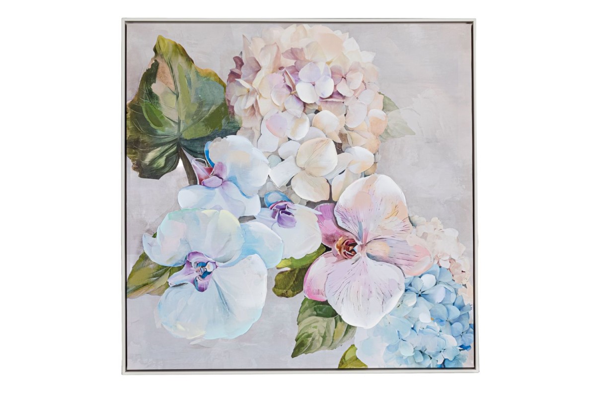 ORCHID ΕΛΑΙΟΓΡΑΦΙΑ 80Χ80ΕΚ ΜΕ ΑΣΗΜΙ ΚΟΡΝΙΖΑ ΣΕ ΤΥΠΩΜΕΝΟ ΚΑΜΒΑ