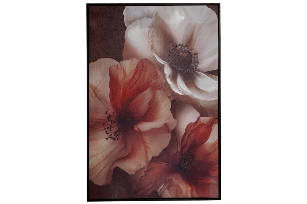 CREAM FLOWERS ΠΙΝΑΚΑΣ 83Χ123ΕΚ ME WENGE ΚΟΡΝΙΖΑ ΣΕ ΤΥΠΩΜΕΝΟ ΚΑΜΒΑ CREAM FLOWERS ΠΙΝΑΚΑΣ 83Χ123ΕΚ ME WENGE ΚΟΡΝΙΖΑ ΣΕ ΤΥΠΩΜΕΝΟ ΚΑΜΒΑ