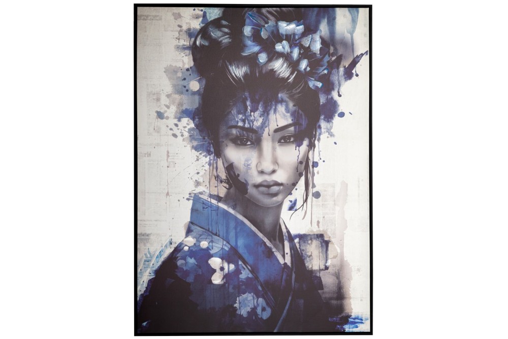 BLUE JAPANESE GIRL ΠΙΝΑΚΑΣ 103Χ143ΕΚ ME ΜΑΥΡΗ ΚΟΡΝΙΖΑ ΣΕ ΤΥΠΩΜΕΝΟ ΚΑΜΒΑ BLUE JAPANESE GIRL ΠΙΝΑΚΑΣ 103Χ143ΕΚ ME ΜΑΥΡΗ ΚΟΡΝΙΖΑ ΣΕ ΤΥΠΩΜΕΝΟ ΚΑΜΒΑ