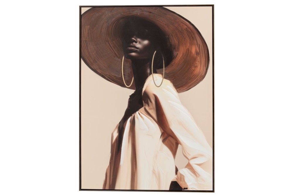 ΕΛΑΙΟΓΡΑΦΙΑ ΣΕ ΤΥΠΩΜΕΝΟ ΚΑΜΒΑ 100Χ4.5Χ140ΕΚ ΓΥΝΑΙΚΑ ΜΕ ΚΑΠΕΛΟ