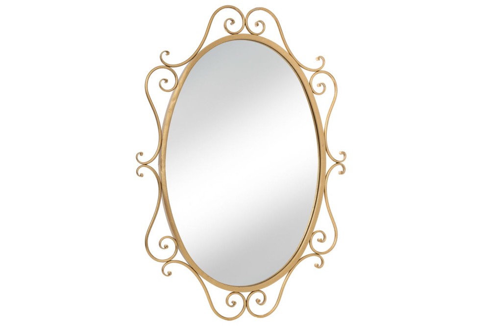 ΧΡΥΣΟΣ ΜΕΤΑΛΛΙΚΟΣ ΟΒΑΛ ΚΑΘΡΕΦΤΗΣ ΤΟΙΧΟΥ ΜΕ ΣΧΕΔΙΑ 60Χ2Χ84ΕΚ