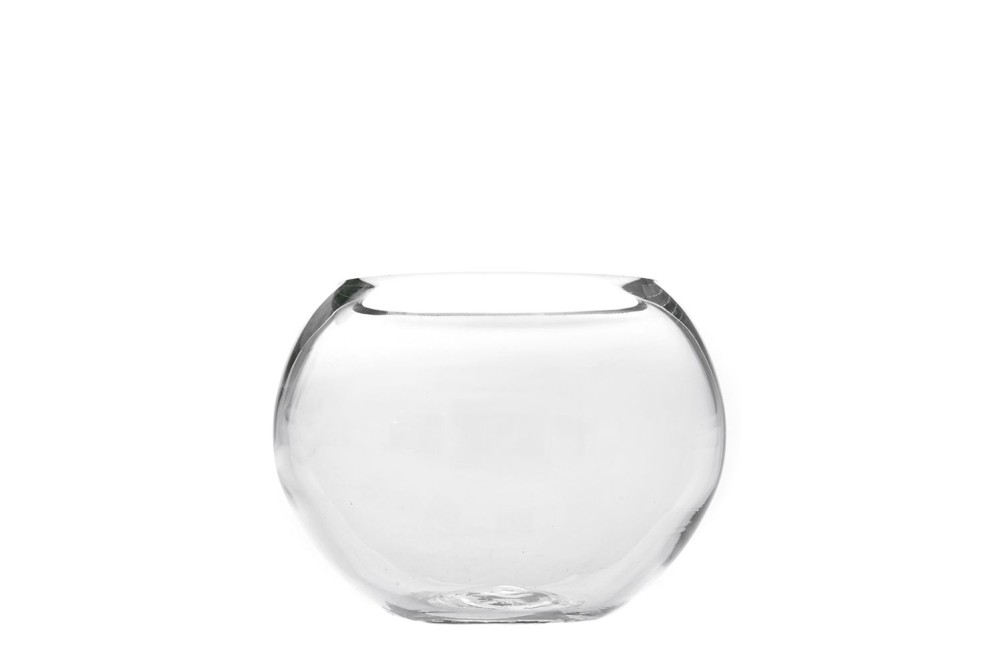 ΓΥΑΛΙΝΟ ΔΙΑΦΑΝΟ ΒΑΖΟ ΣΤΡΟΓΓΥΛΟ Φ 20Χ17 ΕΚ