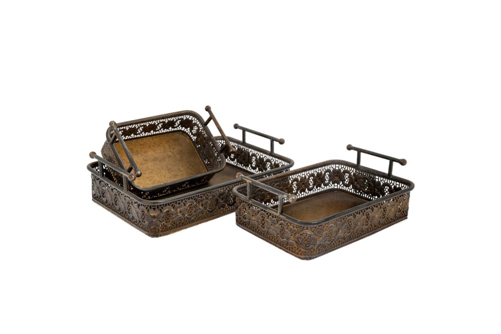 ΣΕΤ 3 ΜΑΥΡΟΣ ΜΕΤΑΛΛΙΚΟΣ ΔΙΣΚΟΣ ΜΕ ΧΕΡΟΥΛΙΑ 38Χ26Χ11  31,5Χ21Χ11  24Χ16Χ11ΕΚ